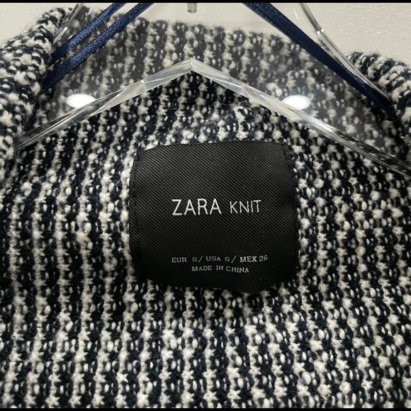 Zara Knit Waterfall Cardigan Sweater Open Front S - Picture 3 of 6